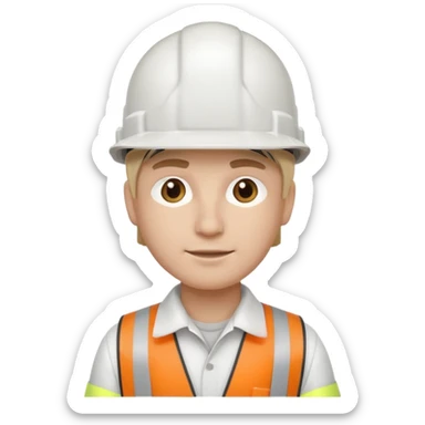 white hard hat engineer sticker