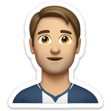 physical education teacher with brown hair sticker