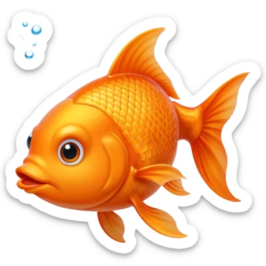 goldfish blowing a kiss sticker