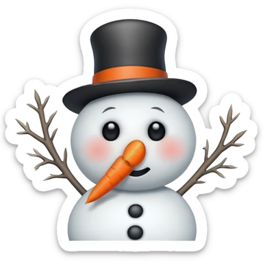 upset snowman sticker