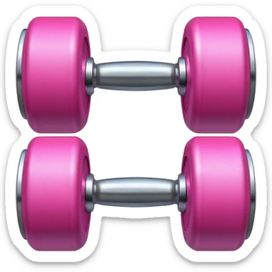 dumbell pink sticker