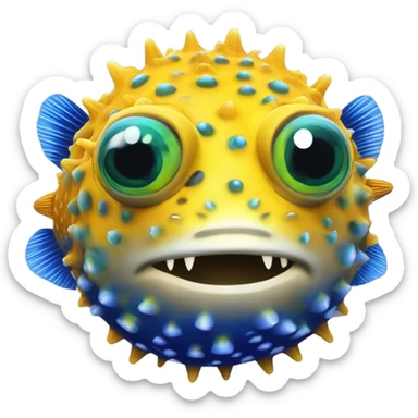 Puffer fish sticker