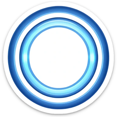 circular blue halo sticker