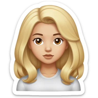 Girl with blowout hair  sticker