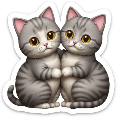 british short-hair cat kissing sticker