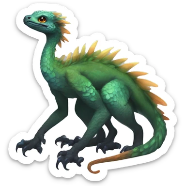  Scaly Cute Edgy Realistic Rare Fantasy Slim Vernid-Trico-Melprin-species by LiLaiRa, by Falvie, full body sticker