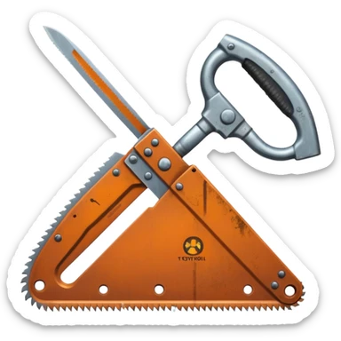Create an image of a mason's saw. sticker