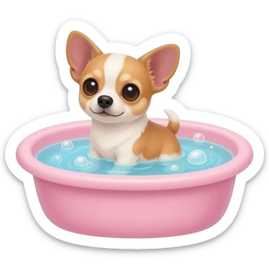 Bébé chihua porter petit baignoir rose Dans l'eau.hua noir marrant poil courut en vacances à la plage une poil courte disney film dessin animé pixar sticker