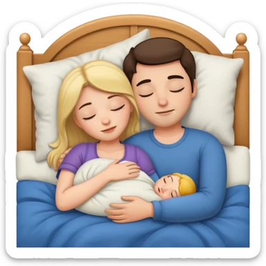 Me and my boyfriend are sleeping in each other's arms. sticker