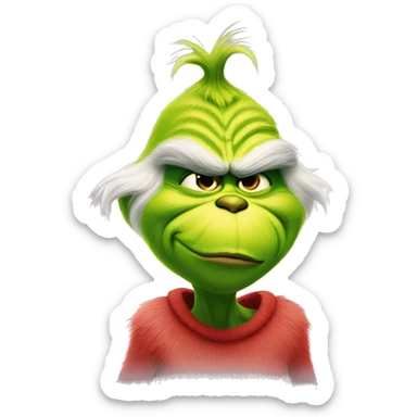 Grinch gives kisses sticker