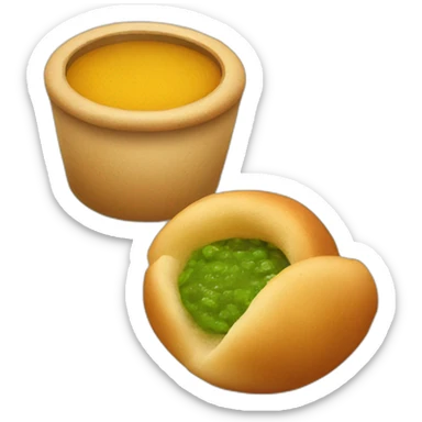 pani puri indian food sticker