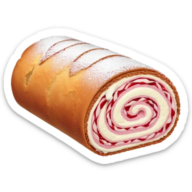 Strawberry Swiss roll sticker