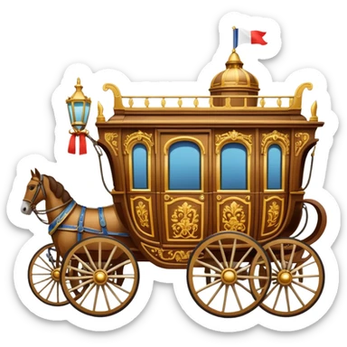 huge-horse-drawn-fancy-french-stagecoach-caravan sticker