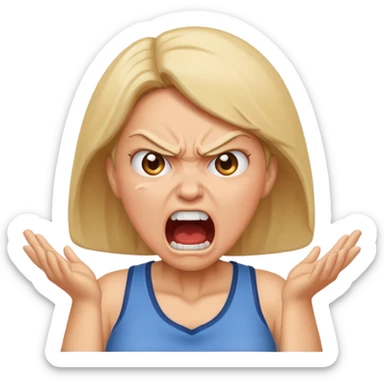 angry mom yelling sticker