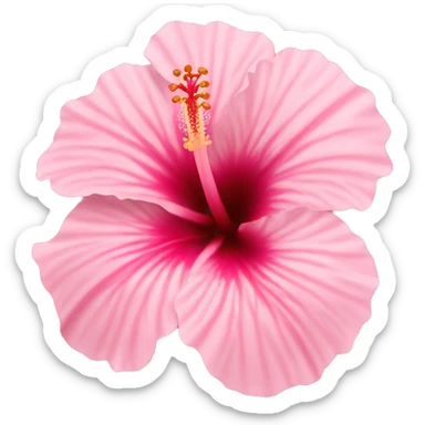 light pink hibiscus sticker