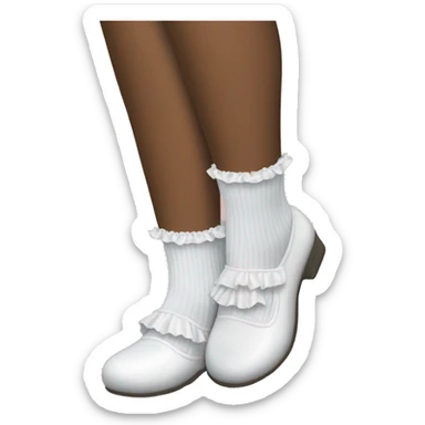 mary jane shoes and frilly white socks sticker