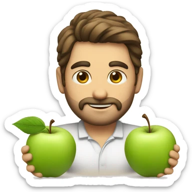 Manzana y cebolleta serie sticker