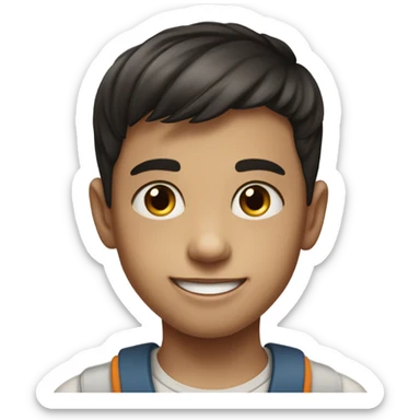 realistic portrait of a boy sticker