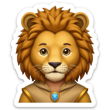 man in lion  costume  sticker