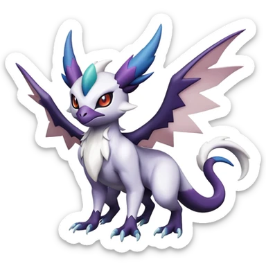 Shiny Absol-Noibat-Noivern-Hybrid (Full body) sticker