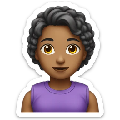 Girl sayan at gym sticker