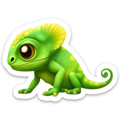 Cute baby chameleon  sticker