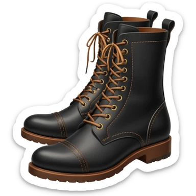 generate me black boots for man sticker