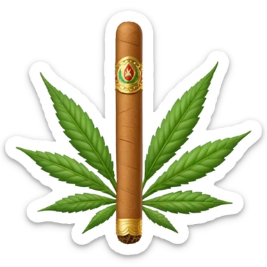 Crea un cigarro de marihuana  sticker