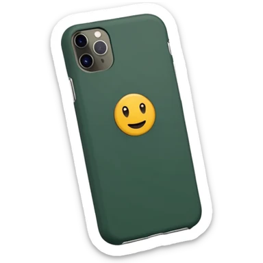 dark green case on white iPhone, minimalism, no emojis sticker