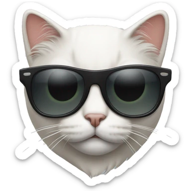Cat with sunglasses sticker