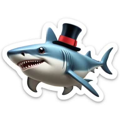Shark with a top hat fighting a bear with an octupus on its head while on the top of a skyscraper sticker