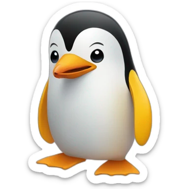 penguins with vue colors sticker