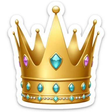 Y2K crown  with the words spoiled  sticker