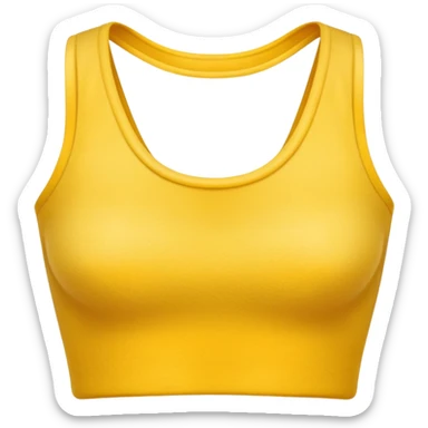 super realistic isolated yellow cashmere crop top sticker