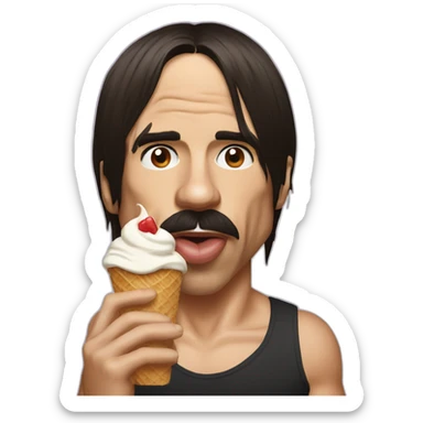 Anthony Kiedis eating ice cream sticker