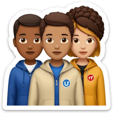 Trio utcm, utsm and uttvm. sticker