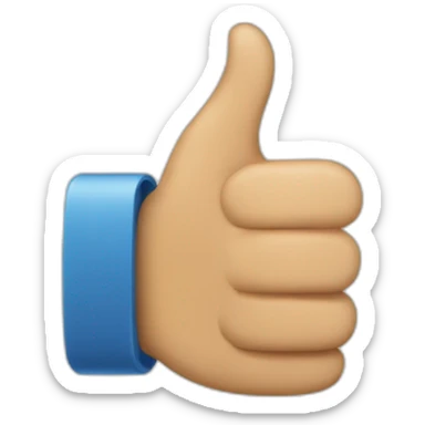 Thumbs up but the top is pointing horizontal  sticker