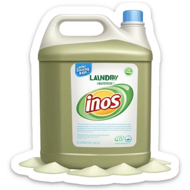 Pale olive laundry detergent sticker