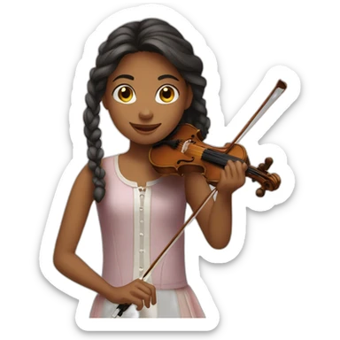 Girl-playing-the-violin sticker