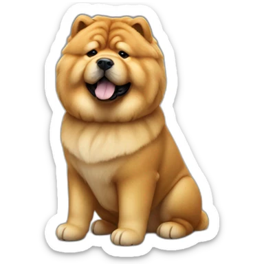 Chow chow dog realistic sticker