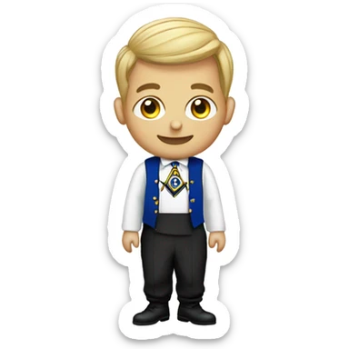 English FREEMASON wearing Masonic Apron sticker