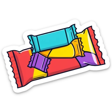 candy wrapper sticker