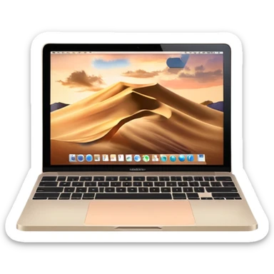 
light beige open macbook sticker