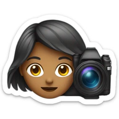 Female photographer sticker