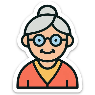 old lady sticker