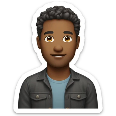 Handsome Tech Founder with light brown skin sticker
