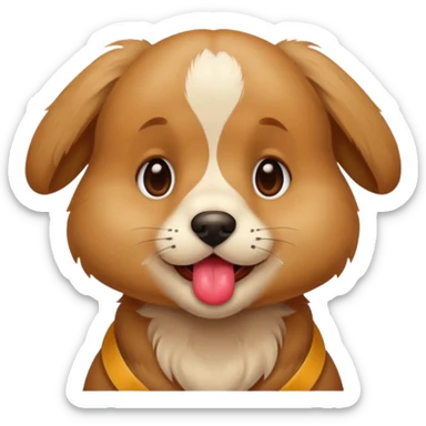 Pup blowing lip kisses sticker