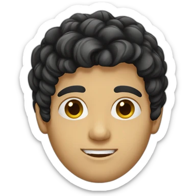 brazilian-white-guy-black-hair sticker