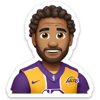 maui moana wearing lakers jerssey sticker