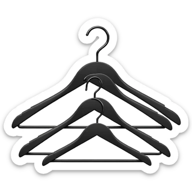 black hangers for clothes sticker
